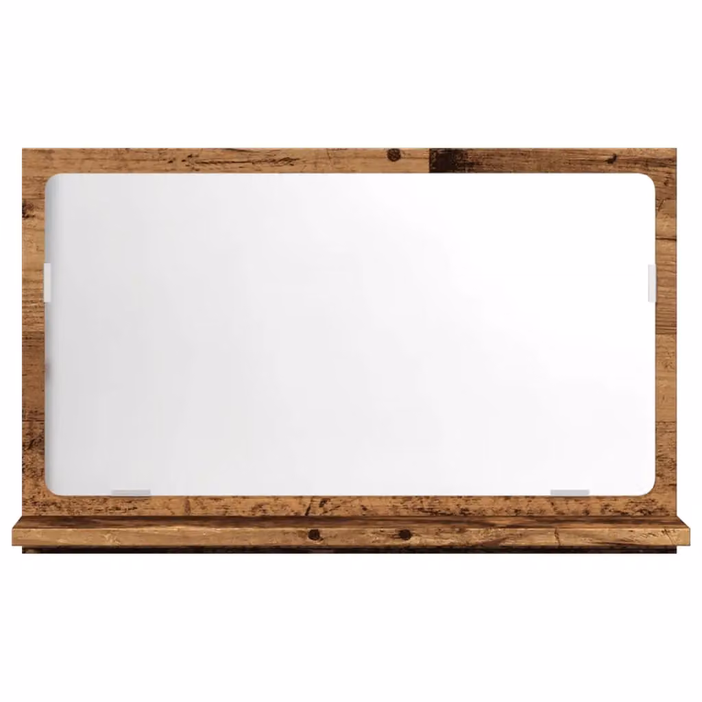 Berkfield Home Bathroom Mirror Cabinet in Old Wood Brown, W/D/H: 60 x 11 x 37 cm – 2