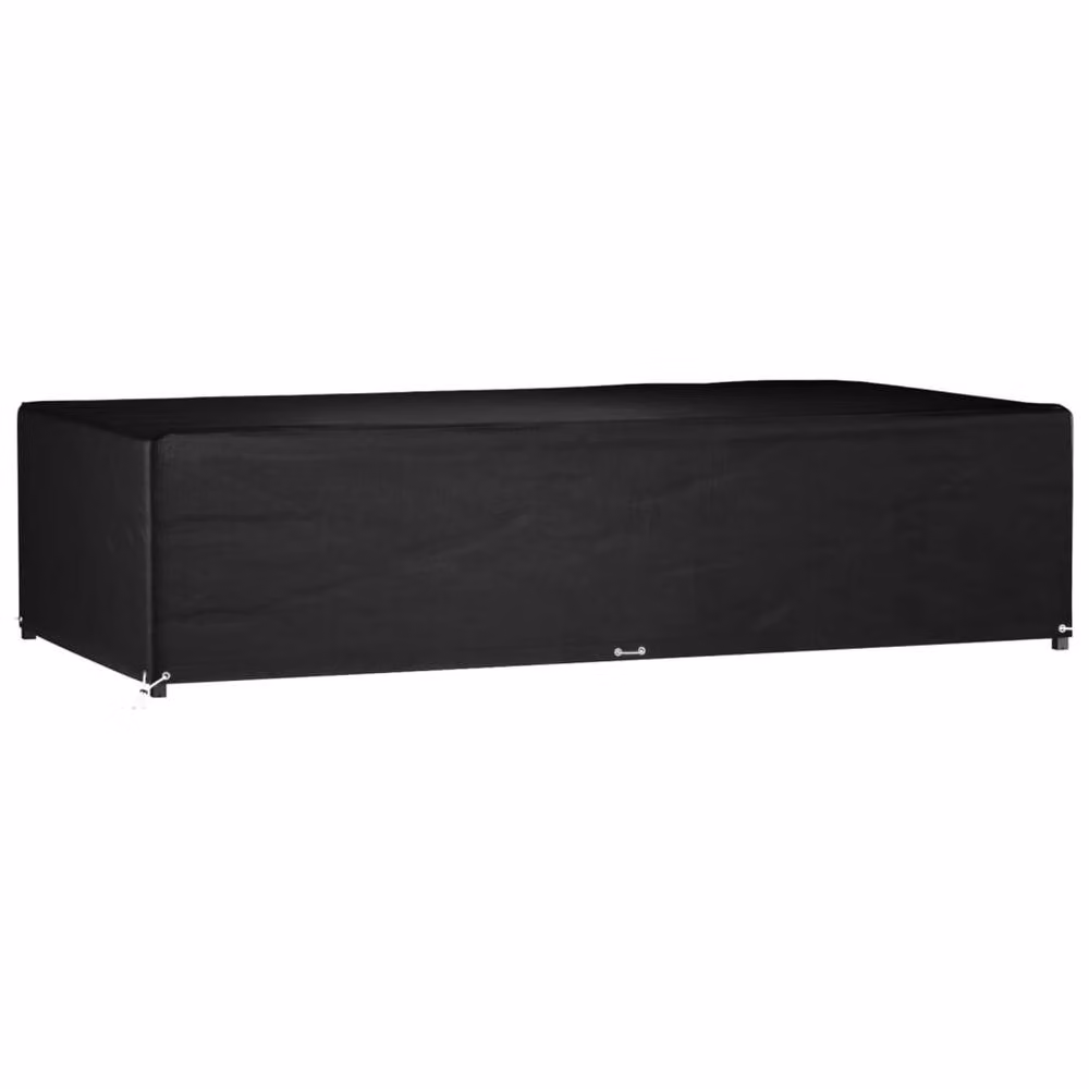 Berkfield Home Water-Repellent Rectangular Garden Furniture Cover in Black, W/D/H: 315 x 160 x 75 cm – 2