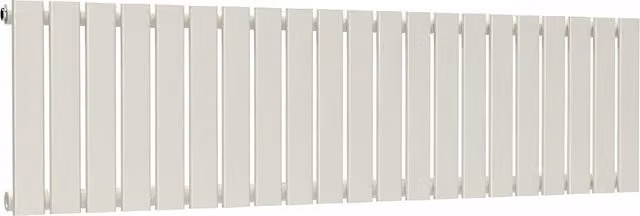 Lux Heat Single Flat Horizontal Steel Radiator in White, W: 147 cm, H: 40 cm
