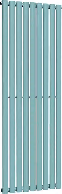 Lux Heat Oval Coloured Vertical Radiator in Caribbean Sea, H 160 cm x W 54 cm
