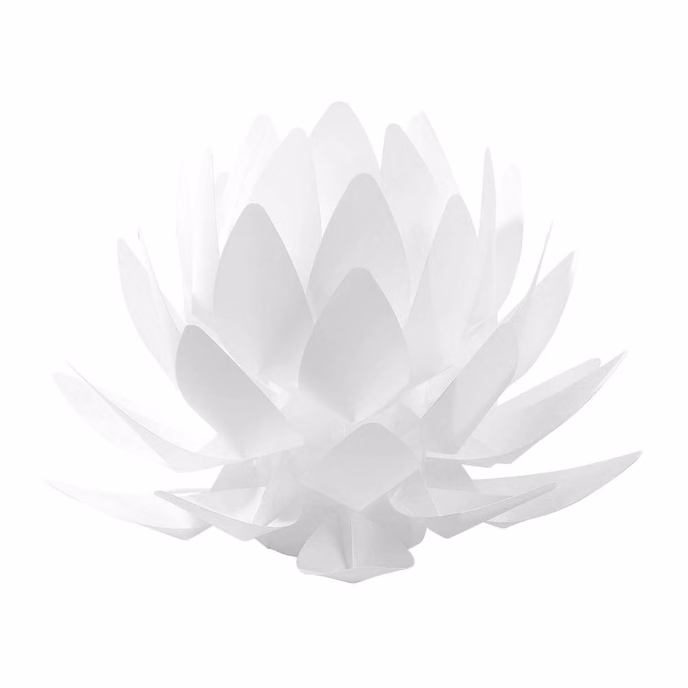 Wyld and Coco White Flower-Shaped Minimalist Table Lamp, Height: 30 cm – 2