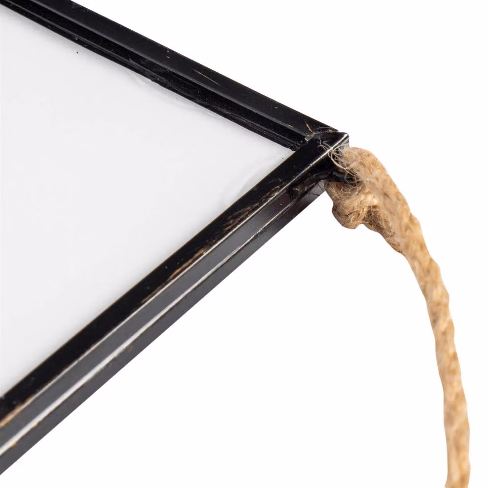 Nicola Spring Set of 5 Black Metal and Glass Hanging Photo Frames, Rectangular, 5x7 Inch – 6