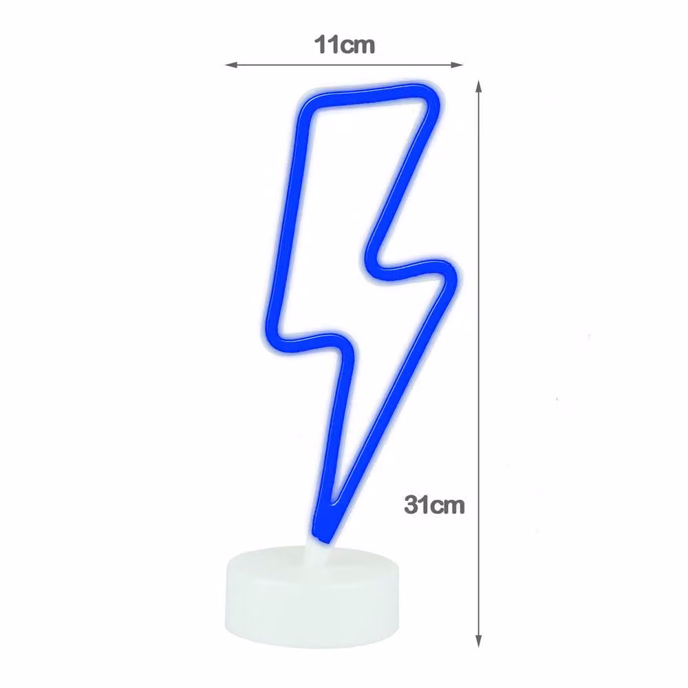 Simpa LED Novelty Neon Lightning Bolt Light in Blue and White – 2