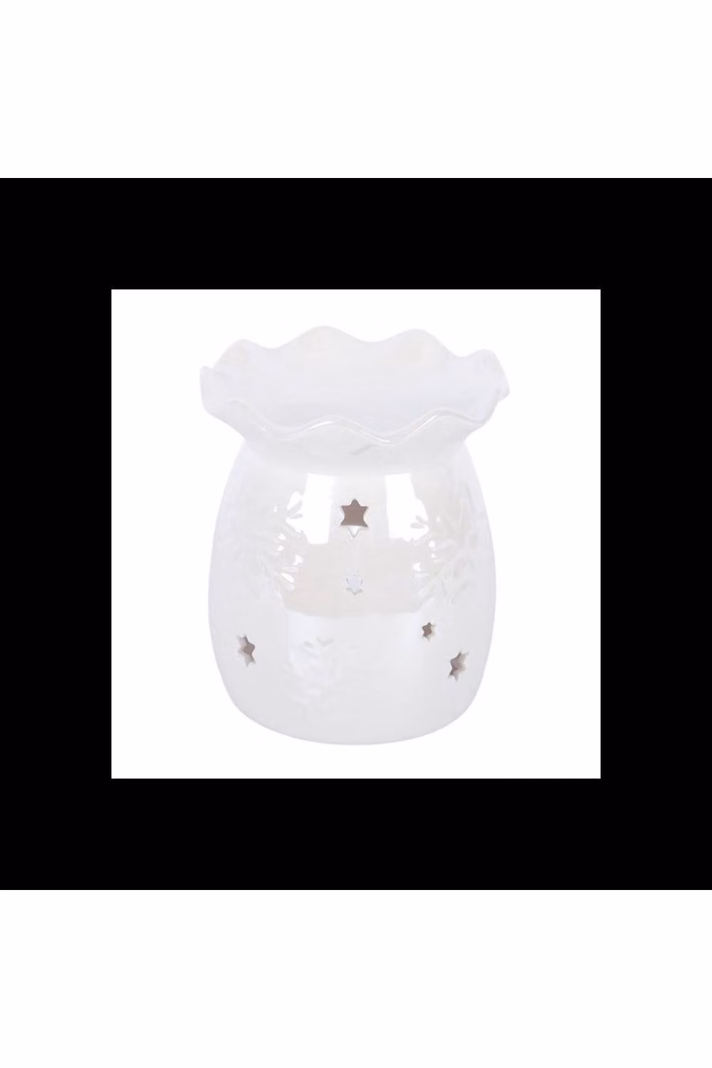 KDMD Iridescent White Snowflake Ceramic Oil Burner and Wax Warmer for Tealights – 2