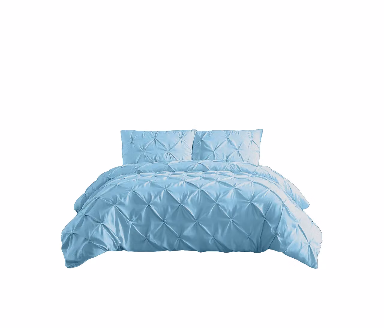 Home Sweet Home UK Pintuck Polycotton Duvet Cover and Pillowcase Set in Aqua, Super King Size – 2