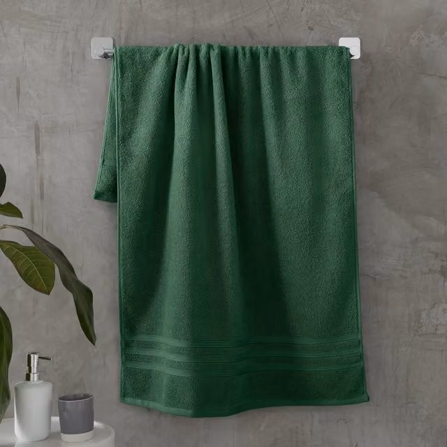 Catherine Lansfield Fluffy Cotton Terry Hand Towel in Green, W/D/H: 50 x 50 x 85 cm – 1