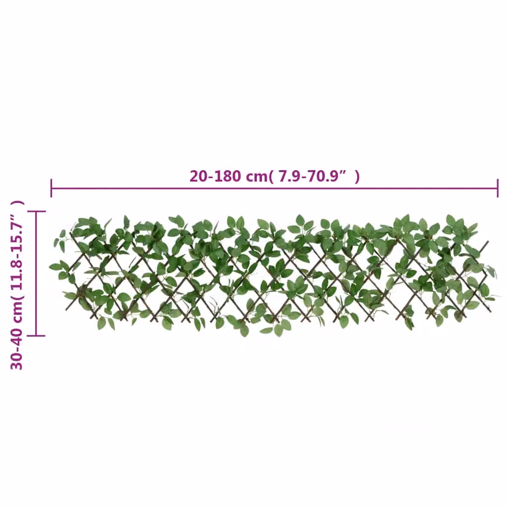 Berkfield Home Artificial Ivy Trellis Expandable, 5 Pieces, Green, W: 180 cm, H: 30 cm – 5