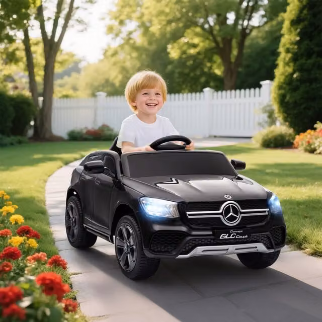 AIYAPLAY Mercedes-Benz GLC Licensed Kids Electric Ride-On Car with Remote Control, Black