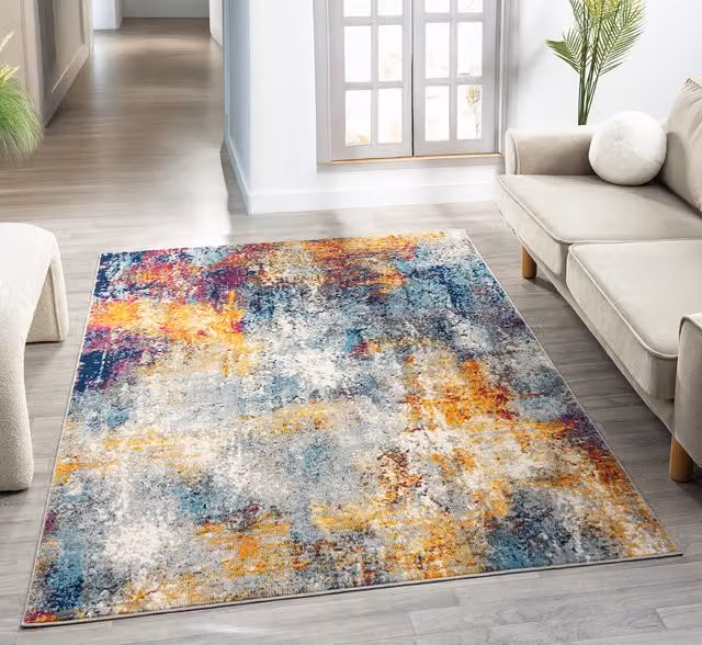 Desire Rugs San Marino Modern Abstract Area Rug, Multicolour, W: 170 cm x D: 120 cm x H: 1 cm