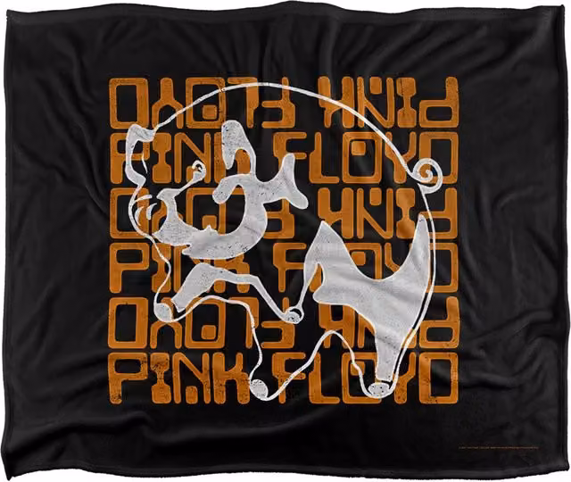 LOGOVISION Pink Floyd Pig Super Soft Fleece Throw Blanket, White, W/D/H: 152 x 127 cm – 5