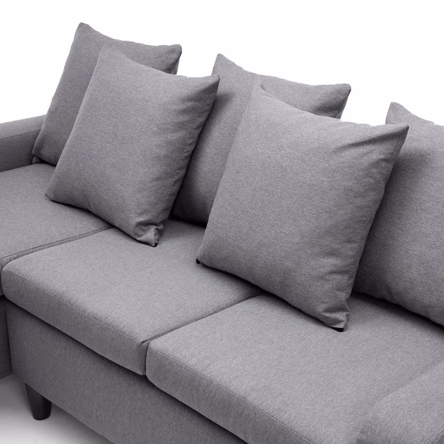 Abakus Direct Napoli Reversible Fabric Corner Sofa in Grey – 4