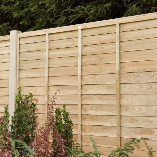 Forest Garden Pressure Treated Superlap Brown Wood Fence Panel