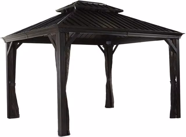 Sojag Messina Gazebo in Grey, W: 298 cm, D: 353 cm, H: 291.49 cm – 1