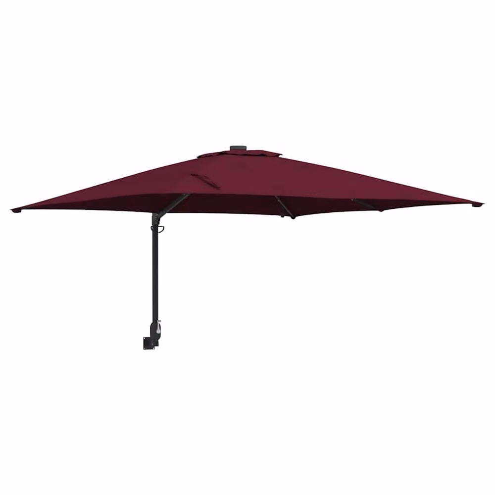 Berkfield Home Traditional Garden Parasol in Burgundy Red, W/D/H: 248.5 x 247.5 x 119 cm – 3