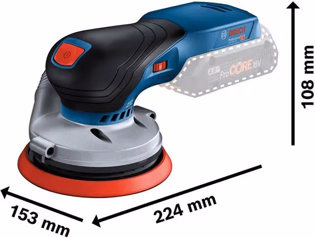 Bosch Gex 18v-125 Professional Random Orbital Sander 18V Bare Unit, Multi Colour