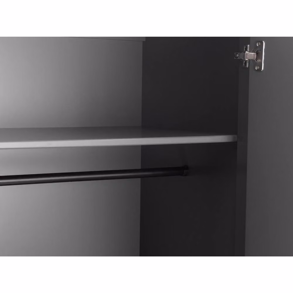 Cheshire Nova 2 Door and 1 Drawer Wardrobe in Storm Grey and Black – 5