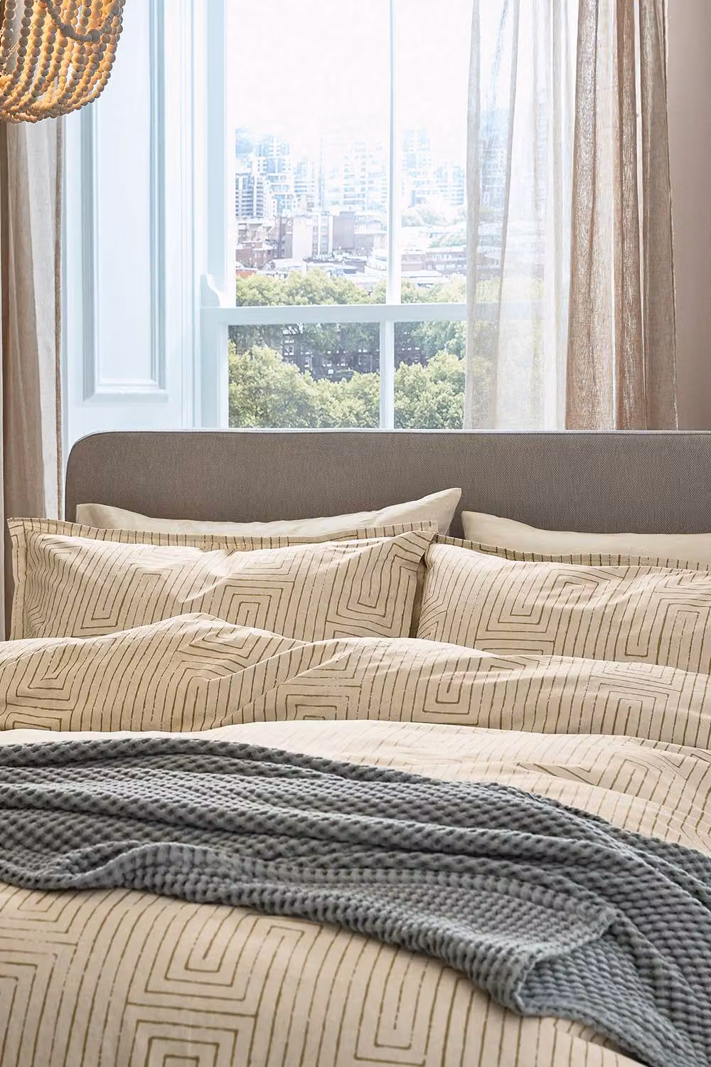 Abigail Ahern x Murmur Tess Waffle Cotton Throw, Grey, W: 150 cm, L: 200 cm – 2