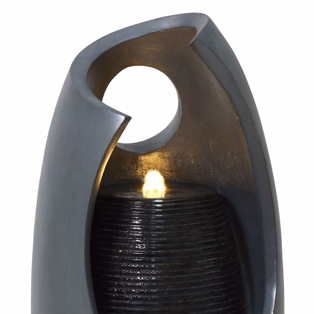 Monstershop Radiant Falls Electric Water Feature Cascade in Grey, W/D/H: 71.5 x 31.0 x 31.0 cm – 3