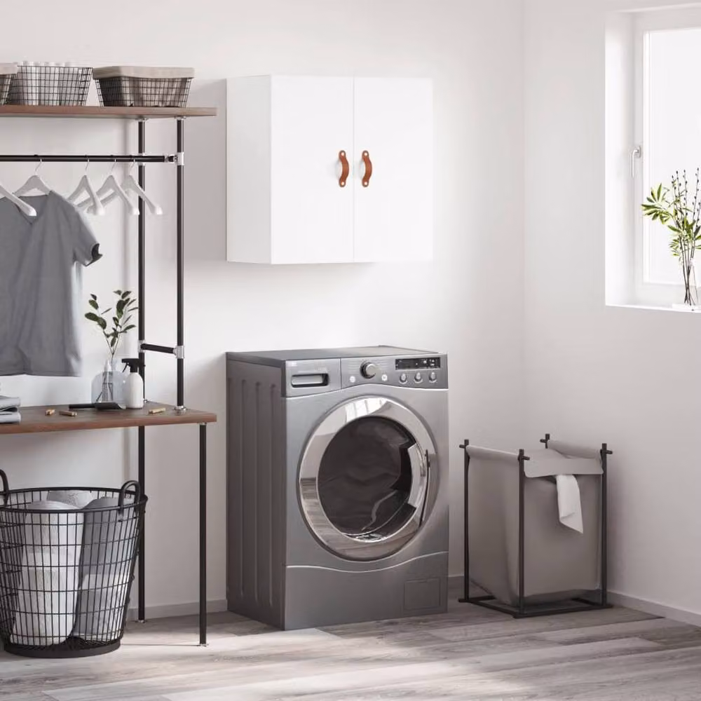 Berkfield Home White Wall Mounted Cabinet with Hinged Doors and Internal Shelves, W/D/H: 60 x 31 x 60 cm – 2