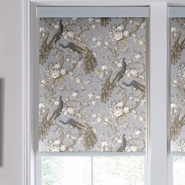 Laura Ashley Belvedere Semi-Transparent Made to Measure Roller Blind in Chalk Blue