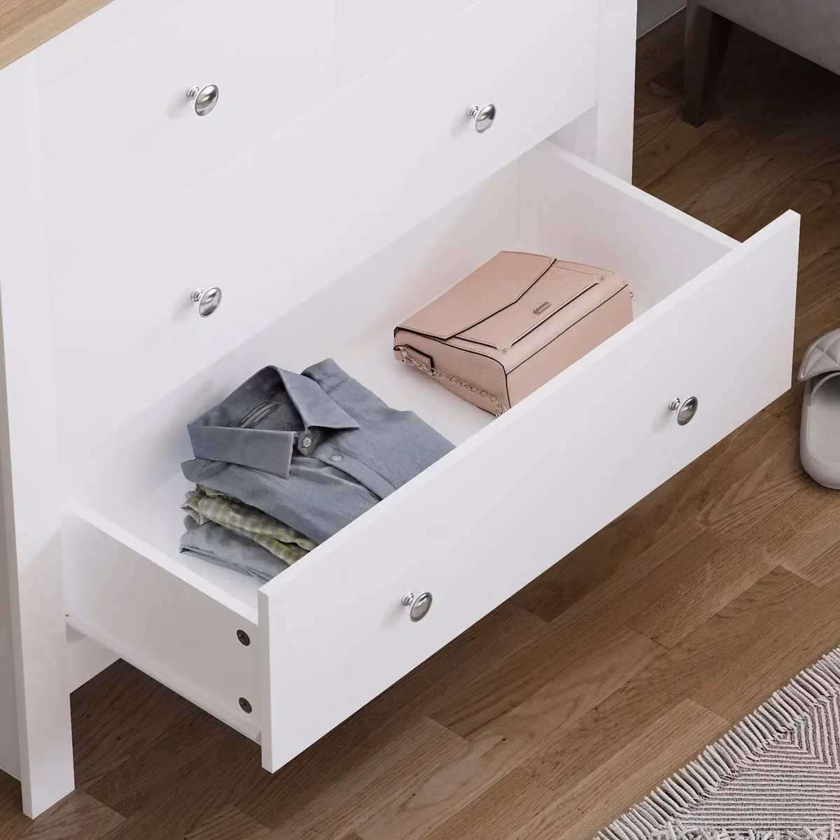 Vida Designs Arlington 2+2 Drawer Chest in White – 3