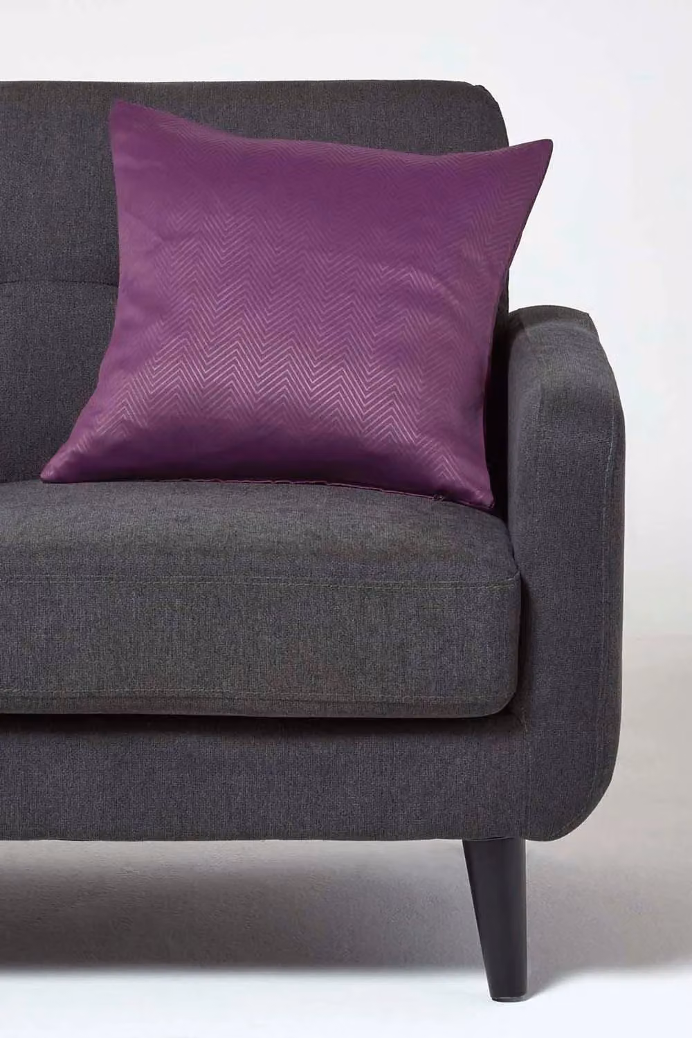 Homescapes Purple Herringbone Cushion Cover, W/D/H: 45 x 45 x 45 cm – 2