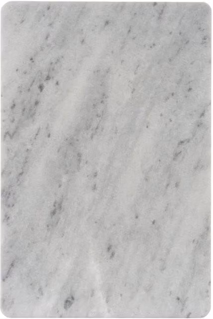 KDMD Rectangular White Natural Marble Serving Board for Cheese and Charcuterie