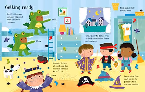 Usborne Wipe-Clean Halloween Activities Multicolour Childrens Paper Book – 2