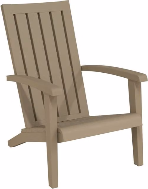 Berkfield Home Beautiful Garden Adirondack Chairs, 2 Piece Set, Light Brown Polypropylene – 1