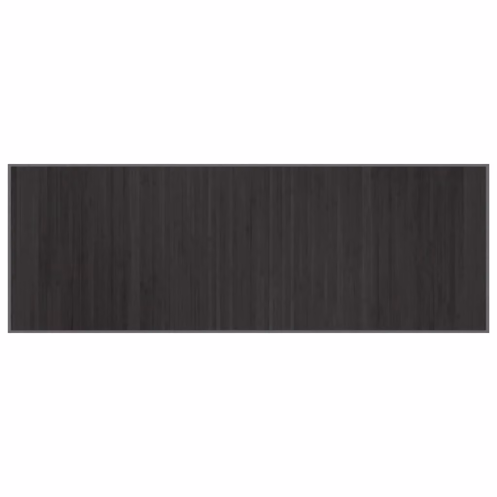 Berkfield Home Rectangular Bamboo Rug in Grey, W/D: 70 x 200 cm – 2