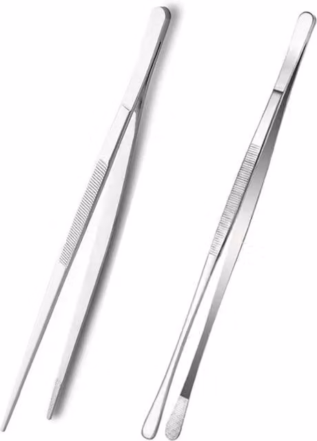 Kelvenix 2 Piece Stainless Steel Cooking Tongs in Silver, Length: 30 cm – 1
