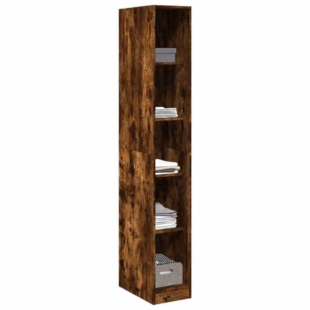 Berkfield Home Smoked Oak Wardrobe in Brown, W/D/H: 30 x 50 x 200 cm – 3