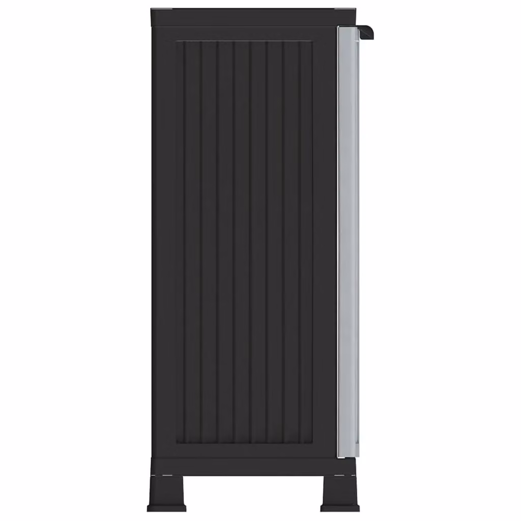 Berkfield Home Grey Plastic Freestanding Cabinet with Hinged Doors, W/D/H: 68 x 39 x 92 cm – 3