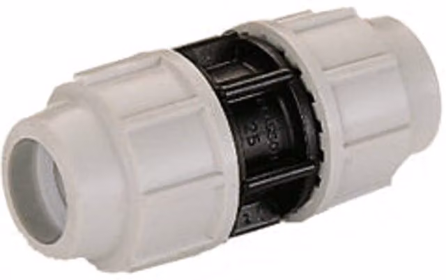 Plasson Straight Coupling 20mm MDPE Grey PL070100020