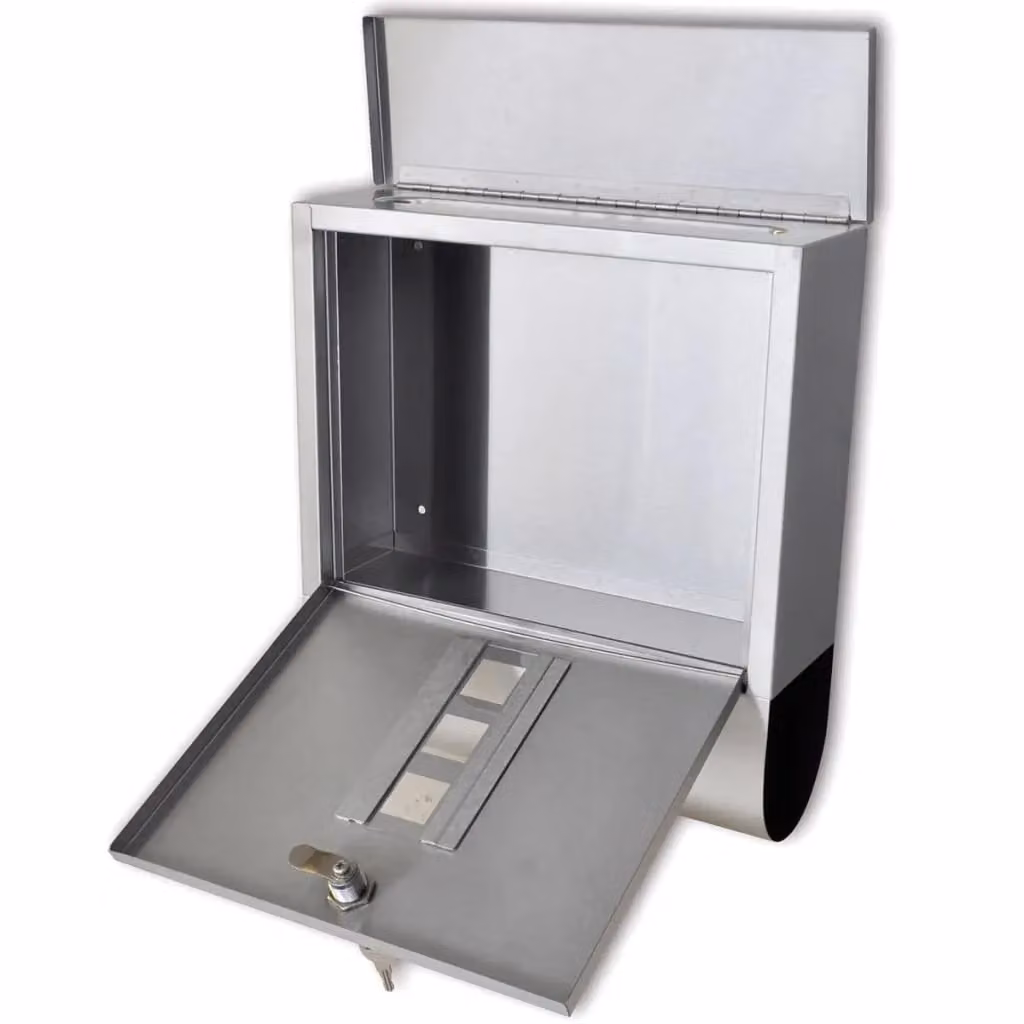 Berkfield Home Stainless Steel Mailbox in Silver – 2