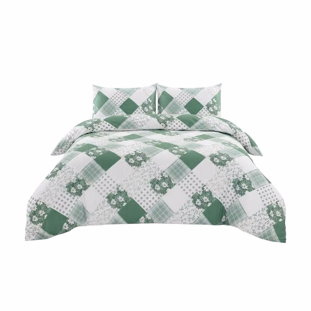 Home Sweet Home UK Fernleigh Floral Design Polycotton Duvet Cover and Pillowcase Set in Green, W/D/H: 135 x 200 cm – 2