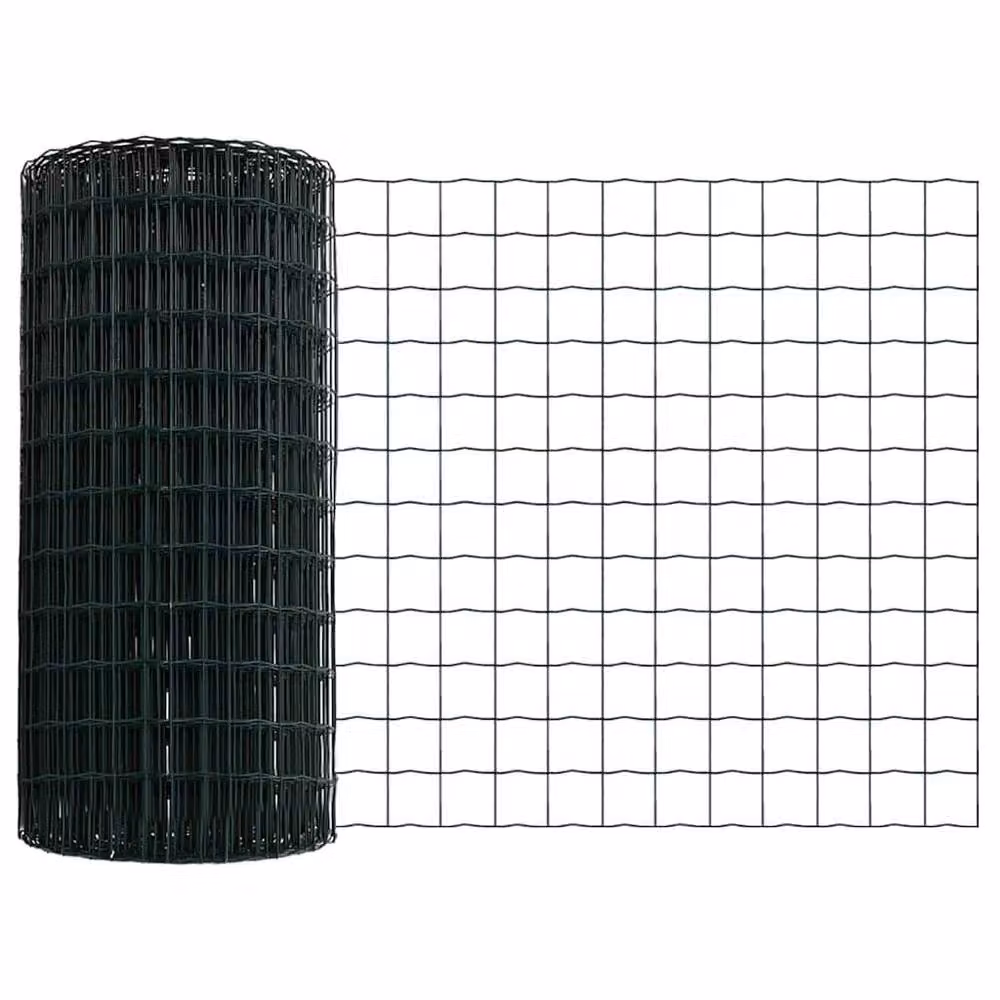 Berkfield Home Euro Fence with 13 Posts, Green Galvanised Steel, 0.8 x 25 m – 4