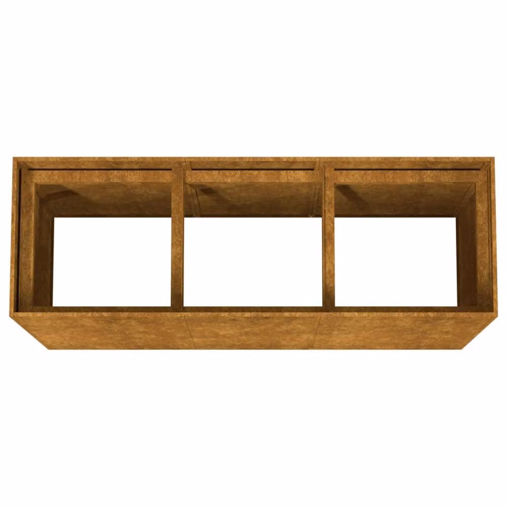 Berkfield Home Garden Corten Steel Raised Bed in Brown, W/D/H: 120 x 40 x 80 cm – 3