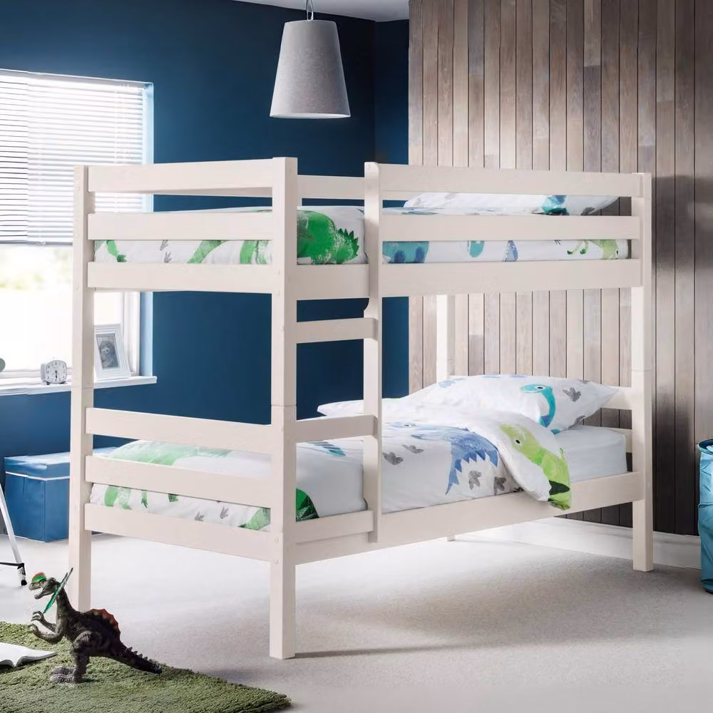 Cheshire Solid Fir Wood Bunk Bed in Surf White, Single 90 x 200 cm – 2