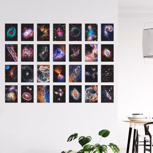 Artery8 Set of 50 NASA James Webb and Hubble Galaxy Star Cluster Universe Collage Kit Postcards, Multicolour, W: 15 cm, H: 10 cm – 3