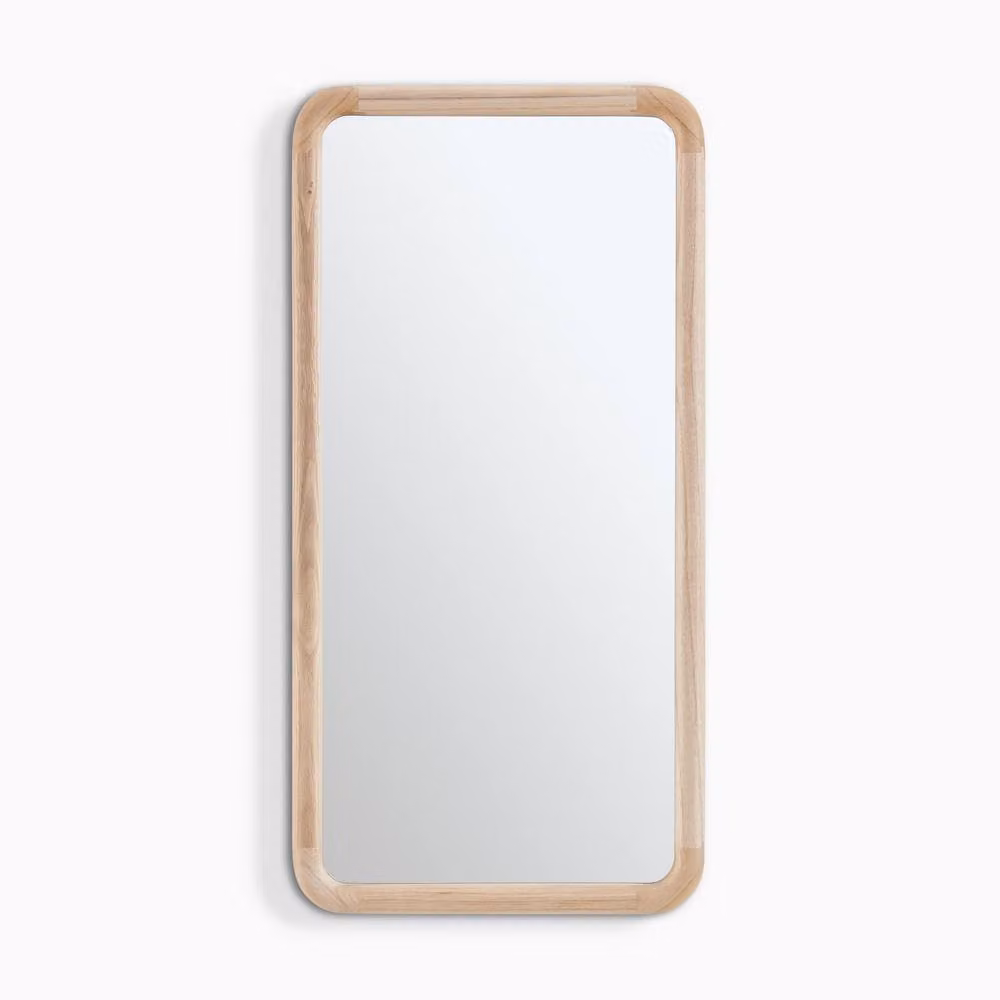 FurnitureboxUK Rowena Oak Wood Rectangular Wall Mirror in Brown, W: 80 cm, H: 40 cm – 2