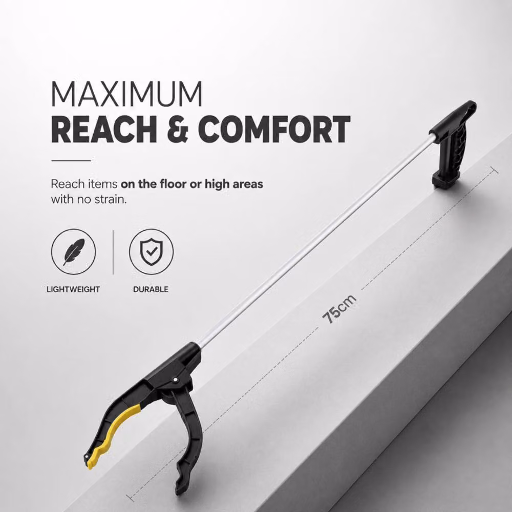 Keplin 8 Pack Black Litter Picker Garden Tool with Magnetic Tip and 75 cm Reach – 3