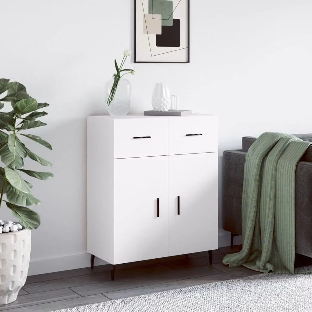 Berkfield Home Modern White Sideboard, W/D/H: 69.5 x 34 x 90 cm – 2