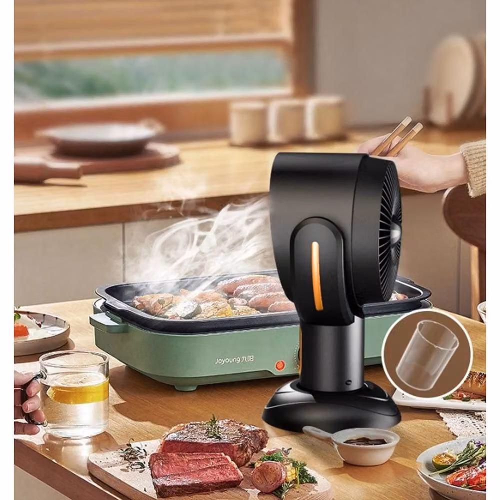 FLAVORA USB Portable 2 Speed Desktop Kitchen Range Hood in Black, W: 100 cm, D: 50 cm, H: 50 cm – 4