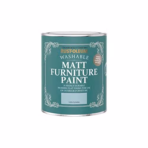 Rust-Oleum Matt Blue Furniture and Skirting Board Paint, Little Cyclades, 0.75 l – 3