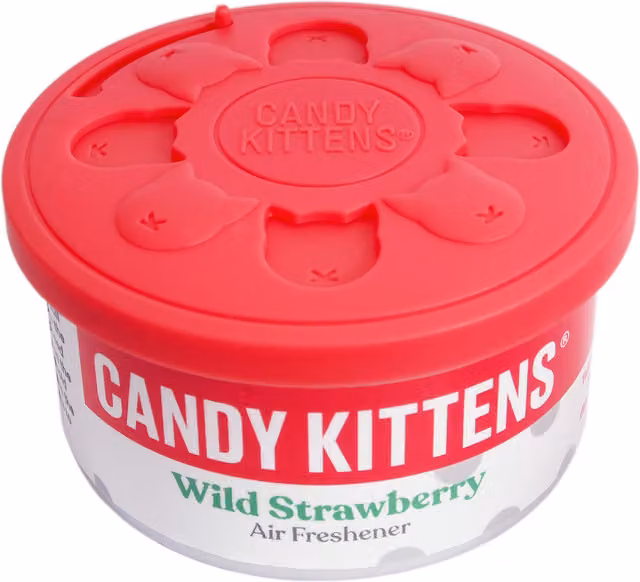 Candy Kittens Wild Strawberry Car Air Freshener, Red
