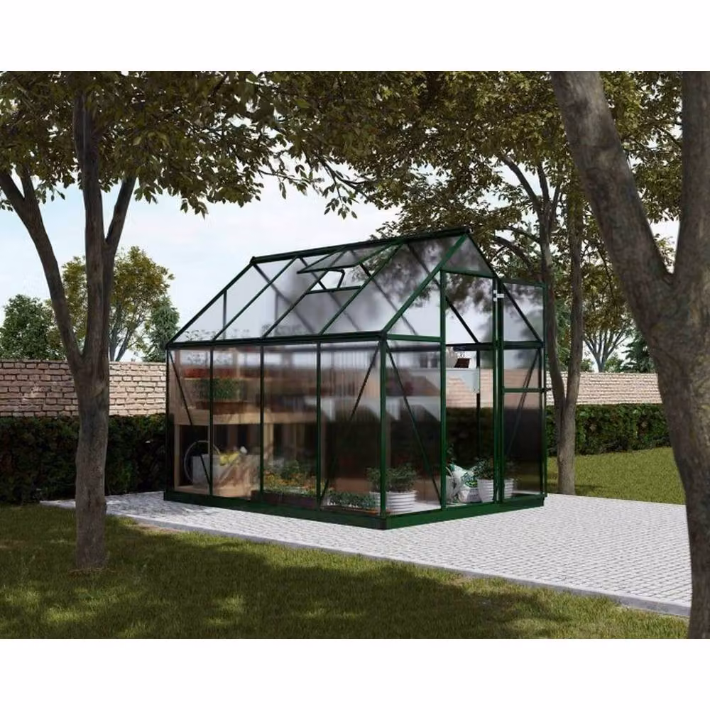 Palram Mythos Polycarbonate Greenhouse, Green, L306 x W185 x H208 cm – 3