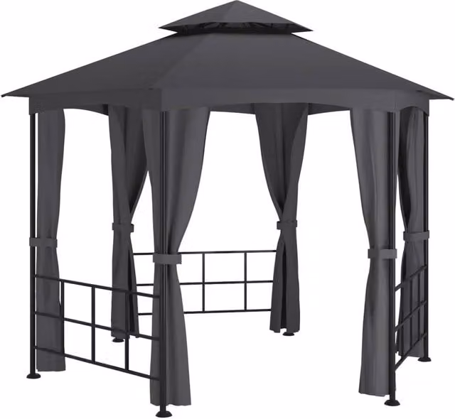 Berkfield Home Gazebo with Sidewalls, Anthracite and Black, W: 310 cm, D: 270 cm, H: 270 cm – 1