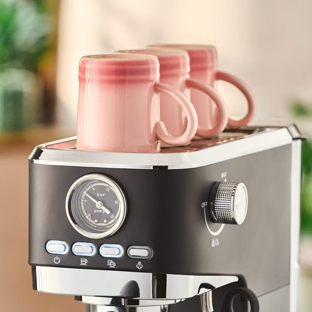 Cooks Professional 20 Bar Espresso Coffee Machine with Steam Wand and 1L Removable Water Tank, 1350W, Black – 3