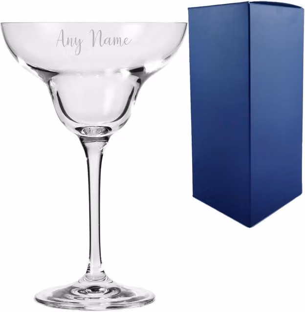 Uniqueful Personalised Crystal Infinity Margarita Cocktail Glass in Clear – 1
